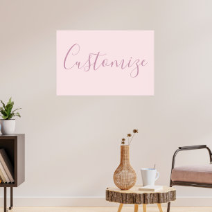 Din text Elegant skrift & mjukt rosa Poster