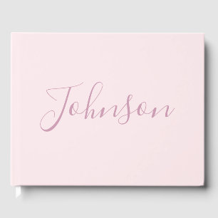 Din text Elegant, skript och mjuk Rosa Gästböcker