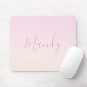 Din text Elegant Skript och mjuk Rosa Ombre Musmatta