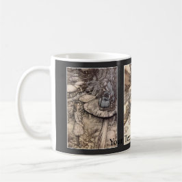 Din text/Färg Alice i Wonderland Rackham Art Kaffemugg