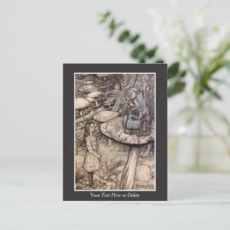 Din text/Färg Alice med Rackham Art. Vykort