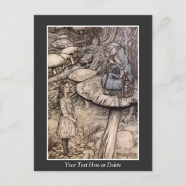 Din text/Färg Alice med Rackham Art. Vykort
