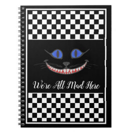 Din text/Färg Vi är alla här cheshire Cat Anteckningsbok