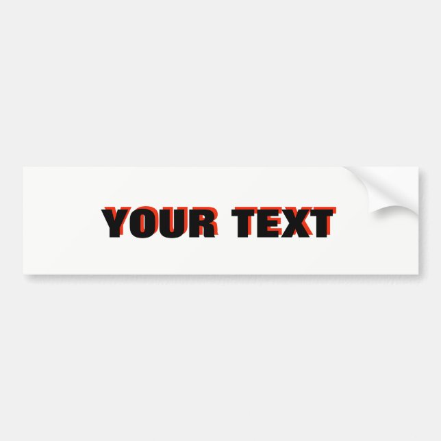 Din text "Folio Extra Bold" 3D Bildekal (Framsidan)