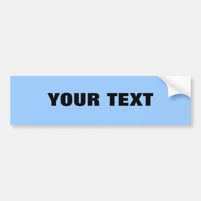 Din text "Folio Extra Bold" på ljusblå Bildekal (Framsidan)