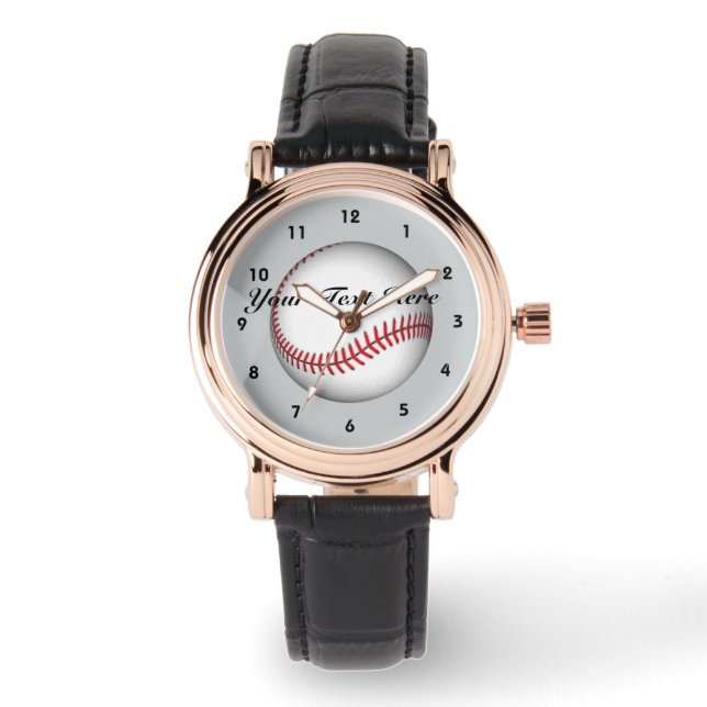 Din text här Baseball Watch Armbandsur (Framsida)