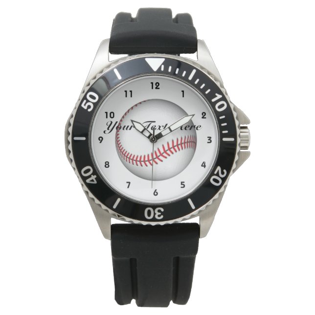 Din text här Baseball Watch Armbandsur (Framsida)