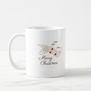 Din text här God jul Music Holly Kaffemugg