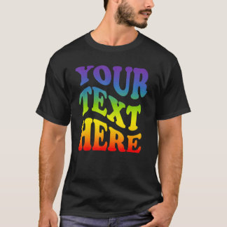 Din Text Här Regnbåge Lgbtq Lesbisk Gay Stolthet T Shirt
