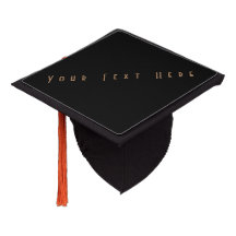 Din text här tryckt Svart-hatt studentceremoni