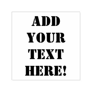 Din text i stencil självfärgande stämpel