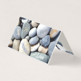 Din text Joy Hope Peace Faith Kärlek Småstens Kort