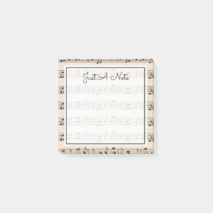 Din text Musik noter Post-it Block