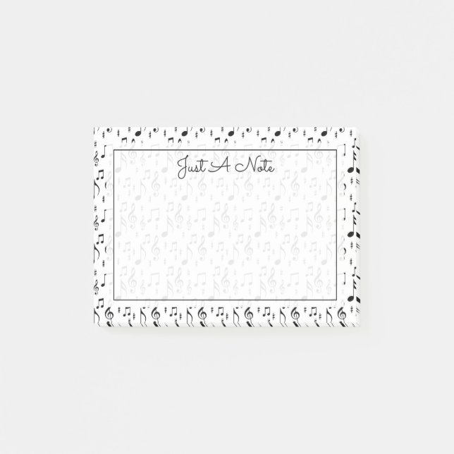 Din text | MUSIK NOTER Post-it Block (Framsida)