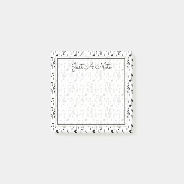 Din text | MUSIK NOTER Post-it Block (Framsida)