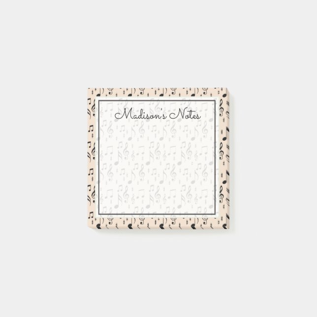 Din text | Musik noter Post-it Block (Framsida)