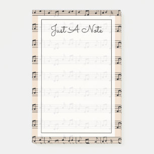 Din text Musik noter Post-it Block