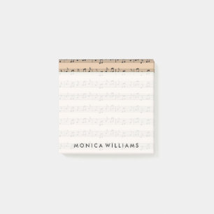 Din text MUSIK NOTER Post-it Block