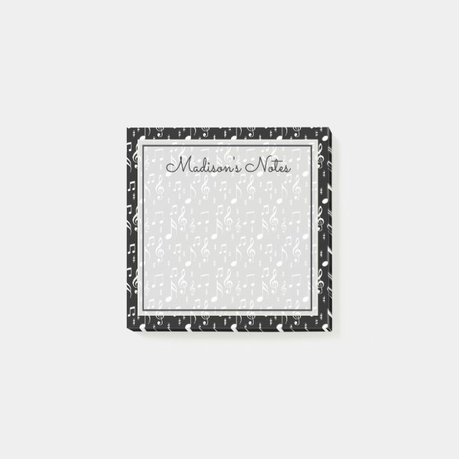 Din text | MUSIK NOTER Post-it Block (Framsida)