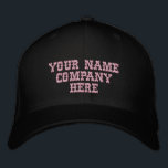 Din text Namn-befordringar har medfört en bäckenpu Broderad Keps<br><div class="desc">Kap för enkel Personlig - Lägg till din text - Namn - Företag / nummer / Brev / Slogan - Tagline / eller webbplats, Mobil, e-post, Social Media Handle , Adress, Logotyp - Foto / mer - Välj Färg / Storlek / Teckensnitt - Gör ett unikt reklamföretag eller en personlig...</div>