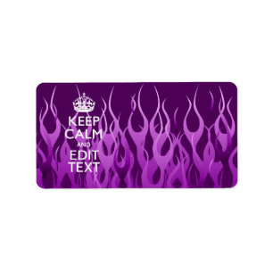 Din text om Behållans Lugn på Lila Tävla Flamor Adressetikett