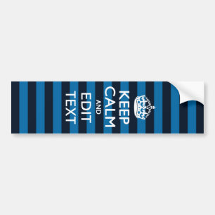 Din text på Behålla Lugn Blue Rand Decor Bildekal