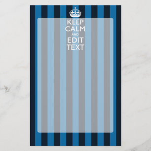Din text på Behålla Lugn Blue Rand Decor Brevpapper