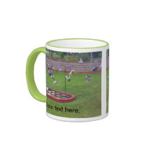 Din text Pigeons som flyger Bird Garden Mugg