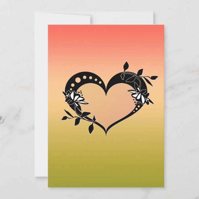 Din text, presentkort, bröllop inbjudningar (Framsida)