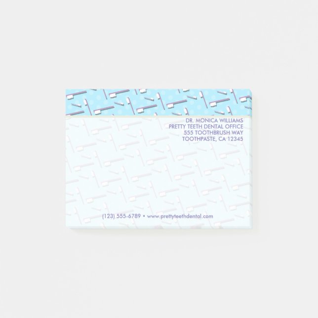 Din text | Tandborste Dental Office Post-it Block (Framsida)
