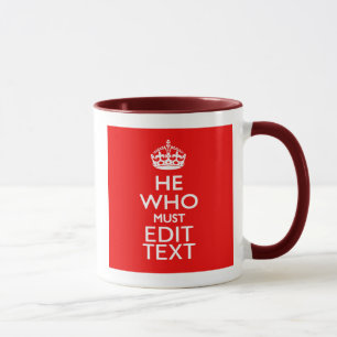 Din text till honom som måste vara beväpnad Stil Mugg