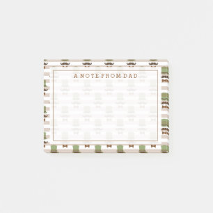 Din text Top hat Mustache Post-it Block