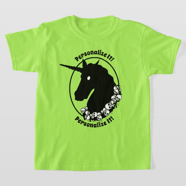 Din TEXT Zombie Unicorn T-Shirt (Laydown)