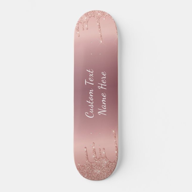 Din textdrivrutin för Gnistran Ro Guld  Glitter Mini Skateboard Bräda 18,5 Cm (Framsida)