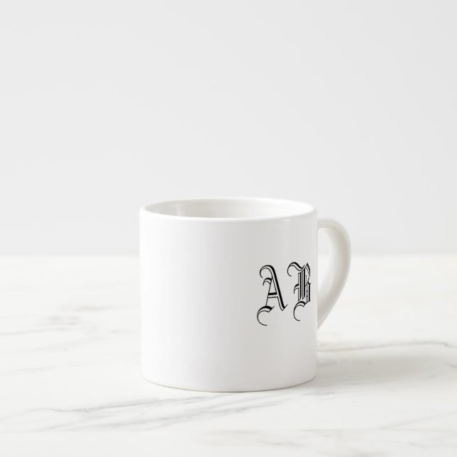 Din textkeramiska Espresso Mugg-monogrammall Espressomugg (Framsida höger)
