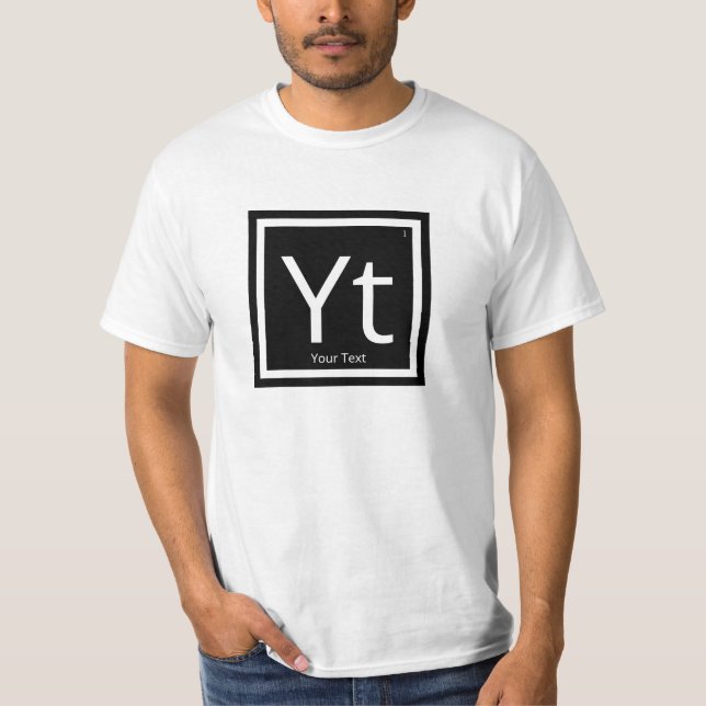 Din textPersonlig Periodic Bord Inslag T Shirt (Framsida)