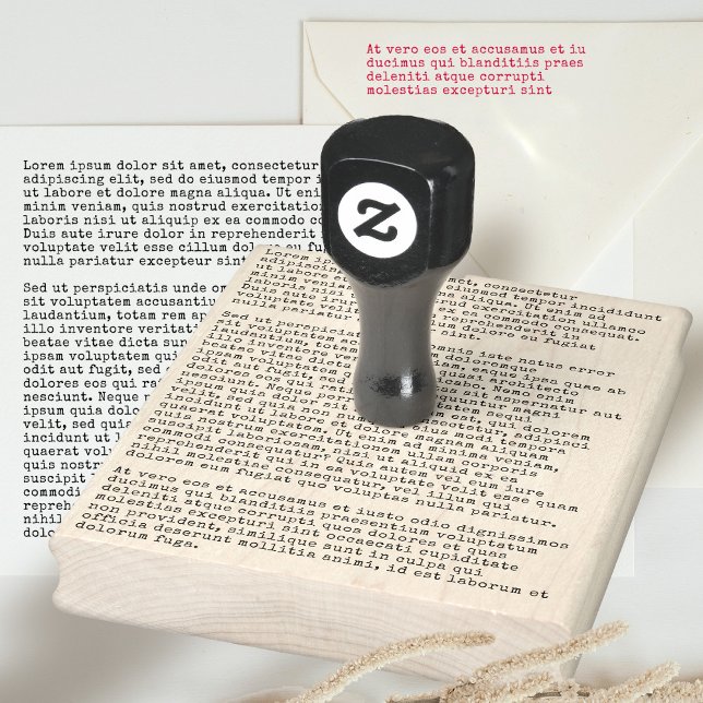 Din textskrivare Anpassningsbar Giant Rubber Frimä Stämpel (giant text block typewriter grunge rubber stamp)