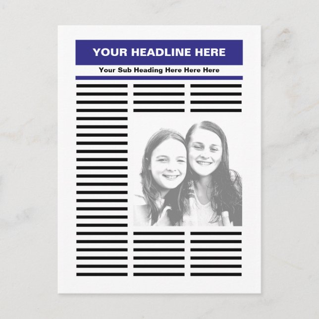 Din tidning vykort (Framsida)