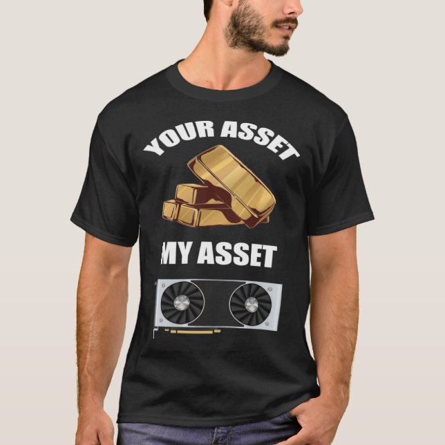 Din Tillgång Min Tillgång GPU Krypto mining T Shirt (Framsida)