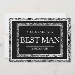 Din tjänst är begärd som bästa Groomsman Inbjudningar