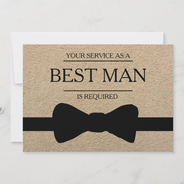 Din tjänst är begärd som bästa Groomsman Inbjudningar (Framsida)