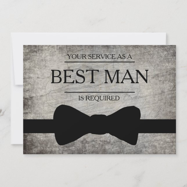 Din tjänst är begärd som bästa Groomsman Inbjudningar (Framsida)