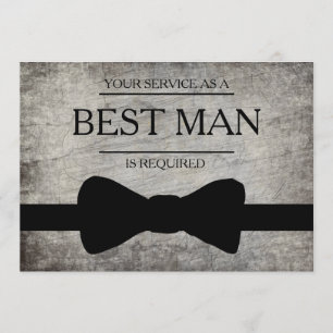 Din tjänst är begärd som bästa Groomsman Inbjudningar