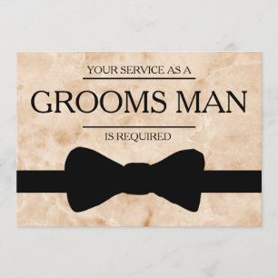 Din tjänst begärs som Bestman Marble tillbaka Inbjudningar