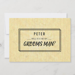 Din tjänst har begärts som bästa man Groomsman i Inbjudningar