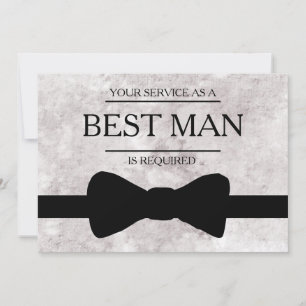 Din tjänst har begärts som bästa man Groomsman i Inbjudningar