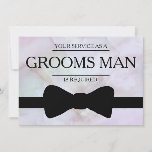 Din tjänst har begärts som bästa man Groomsman i Inbjudningar