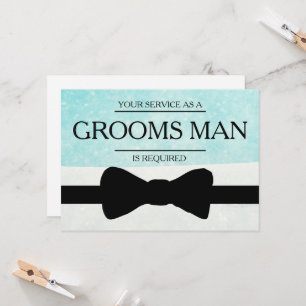 Din tjänst har begärts som bästa man Groomsman i Inbjudningar