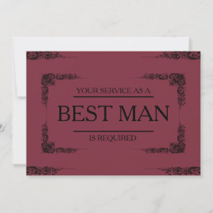 Din tjänst har begärts som bästa man Groomsman i Inbjudningar