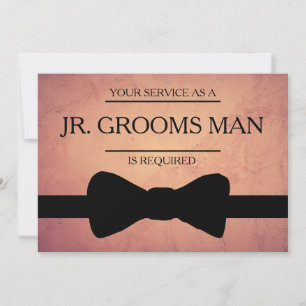 Din tjänst har begärts som bästa man Groomsman i Inbjudningar